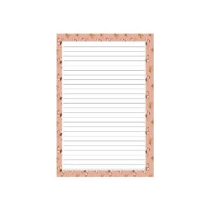 Papel de Cartas Borboletas e Flores