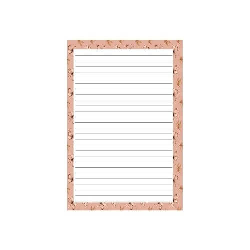 Papel de Cartas Borboletas e Flores